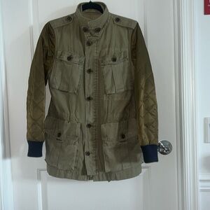 J Crew Green Washed & Aged Utility Jacket